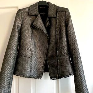 Banana Republic Metallic Moto Jacket Blazer 6